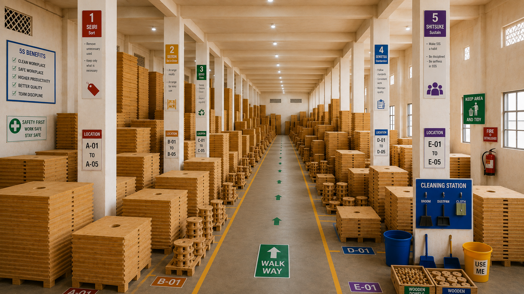 WAK Bond warehouse stocked with industrial packing materials ready for dispatch